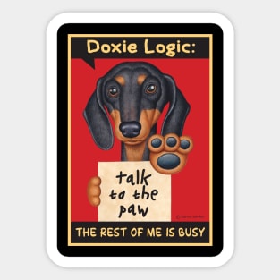 Dachshund talk to the paw Sticker